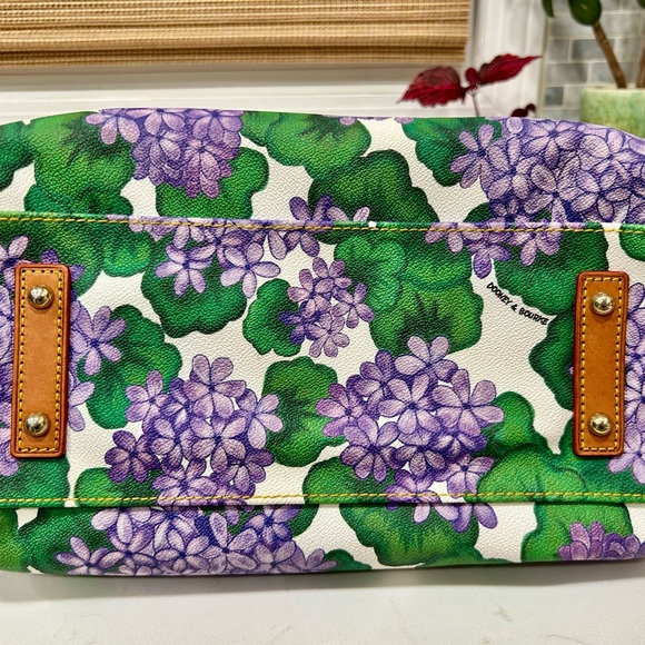 Dooney & Bourke Purple Hydrangea Barrel Satchel Set - Picture 3 of 14